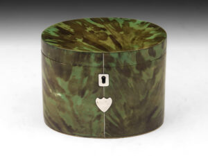 Tortoiseshell tea caddy